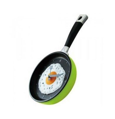 Dexter™ Creative Omelette Pot Shape Wall Clock: Unique Kitchen Decor Wall Timepiece