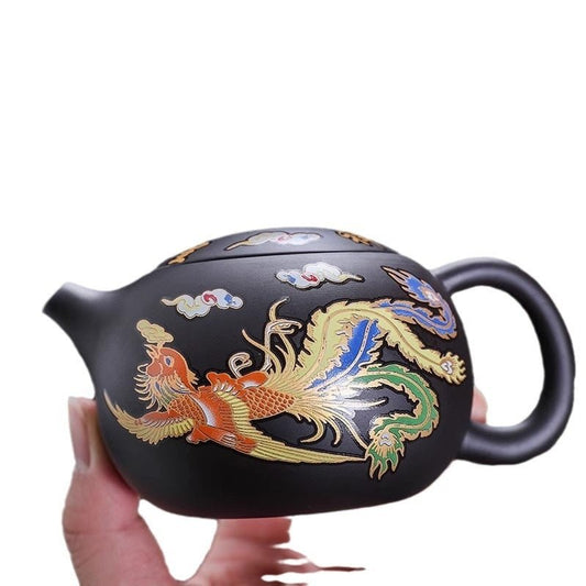 DragonVista™: Color-Changing Zi Sha Tea Pot and Tea Set