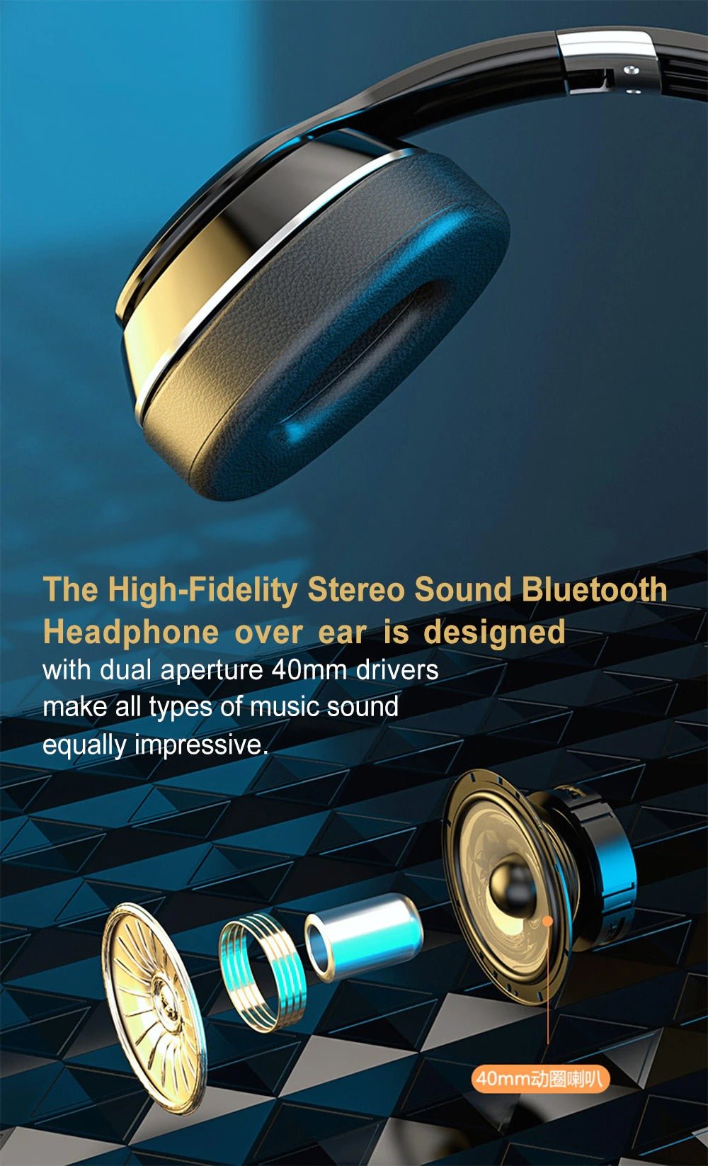 Earology™ Premium Bluetooth Stereo Headphones: Deep Bass, Long Battery, and Wireless ConvenienceHeadphones & HeadsetsNormanharvey