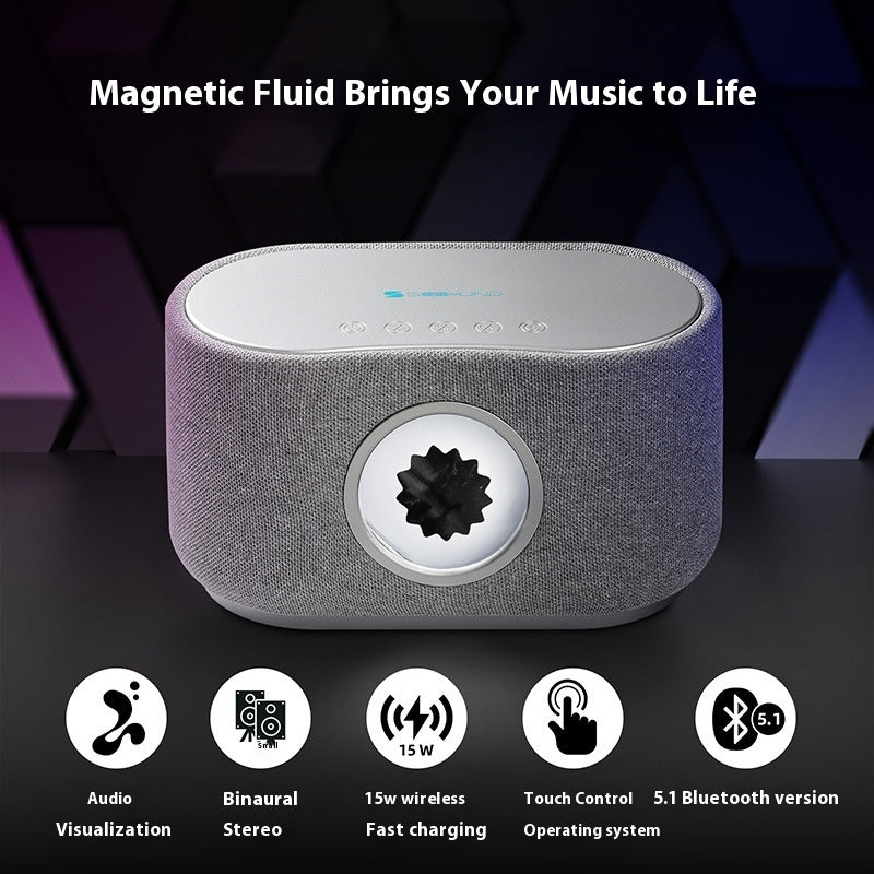 EchoFusion™ | Bluetooth Speaker with Ferrofluid Display and Wireless ChargingSpeakersNormanharvey