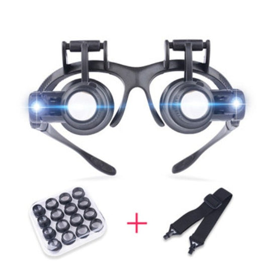 Eight Groups Of Magnification Lenses, Glasses And Clock Repair Type Led Magnifying Glass, Set Upgrade Version