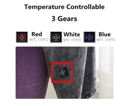 Electric Heating Shawl - USB Heated Wrap Blanket with Double - Sided Functionality and 3 Levels Temperature Control