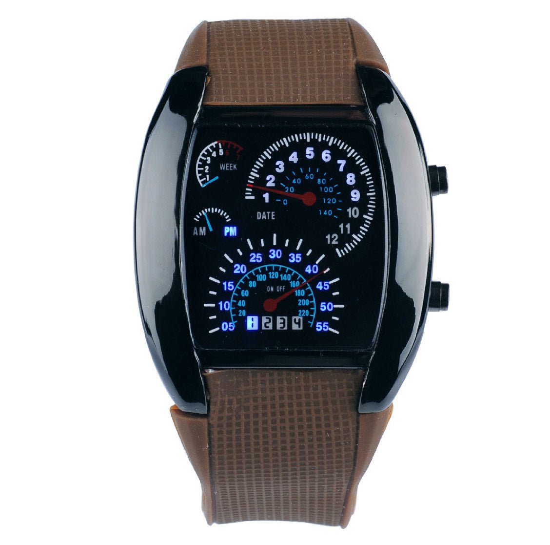 Electronic Wristwatch for Car Enthusiasts with Speedo and TachoWachesNormanharvey