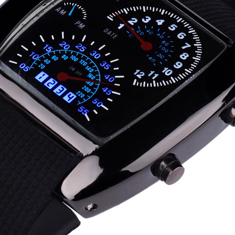 Electronic Wristwatch for Car Enthusiasts with Speedo and TachoWachesNormanharvey