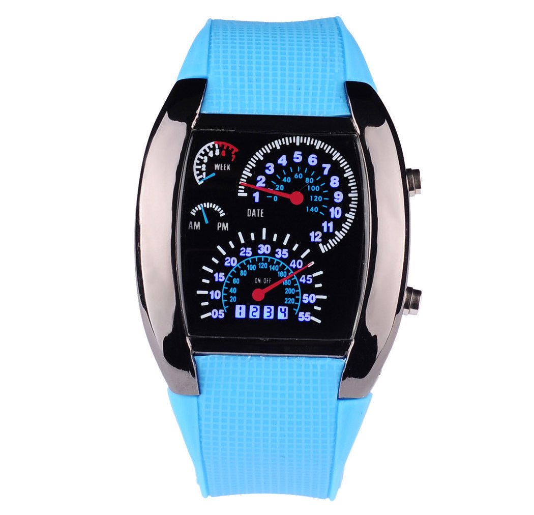 Electronic Wristwatch for Car Enthusiasts with Speedo and TachoWachesNormanharvey