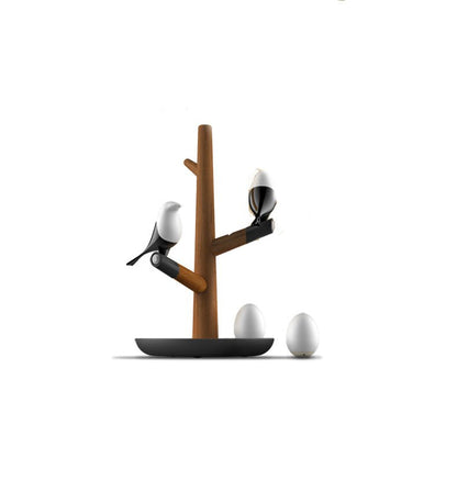 Elegant Bird LED Night Table Lamp: Modern Design with Natural Wood FinishLightingNormanharvey