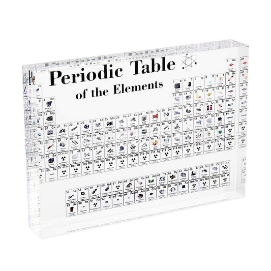 ElementExhibit™ - Acrylic Desk Artifact with Real Elements
