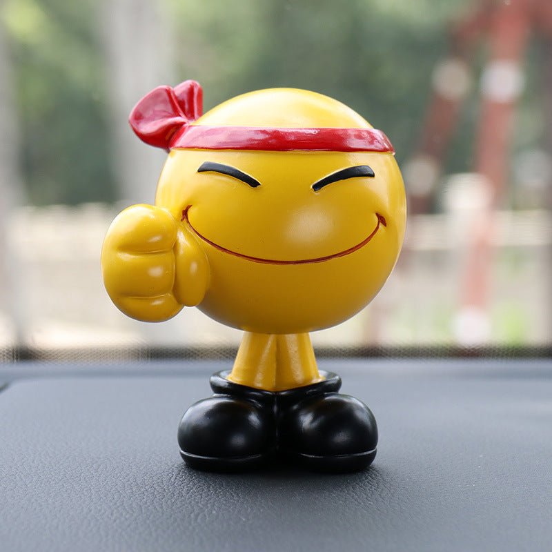 Emoji Shaking Head Doll - Fun Car Interior DecorationVehicle Dashboard AccessoriesNormanharvey