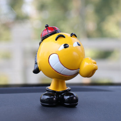 Emoji Shaking Head Doll - Fun Car Interior DecorationVehicle Dashboard AccessoriesNormanharvey