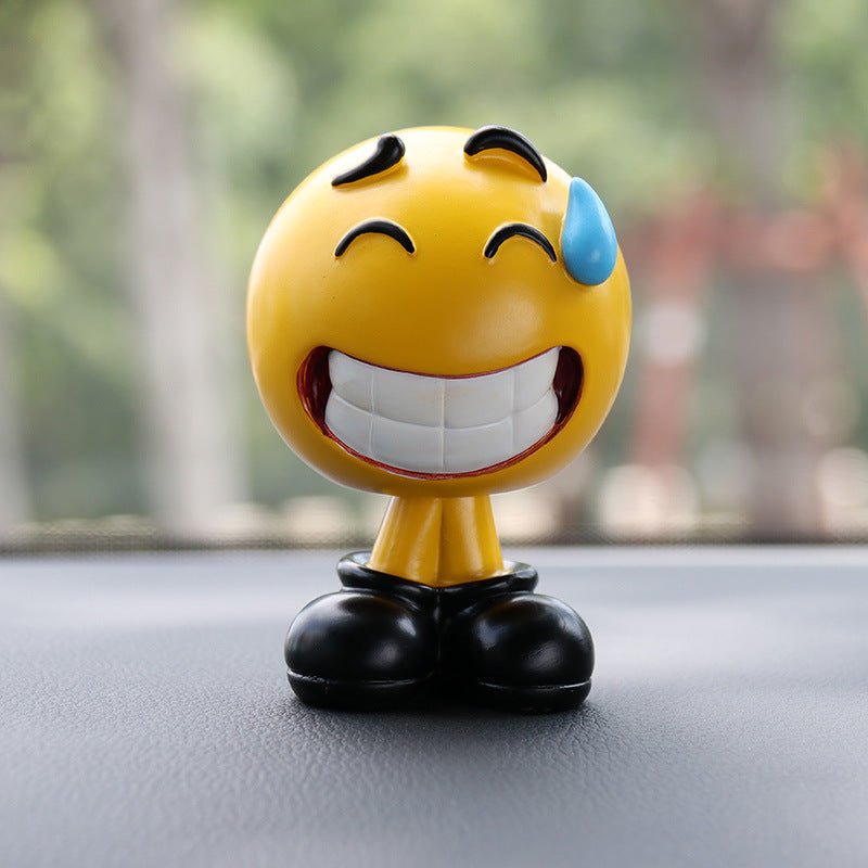 Emoji Shaking Head Doll - Fun Car Interior DecorationVehicle Dashboard AccessoriesNormanharvey