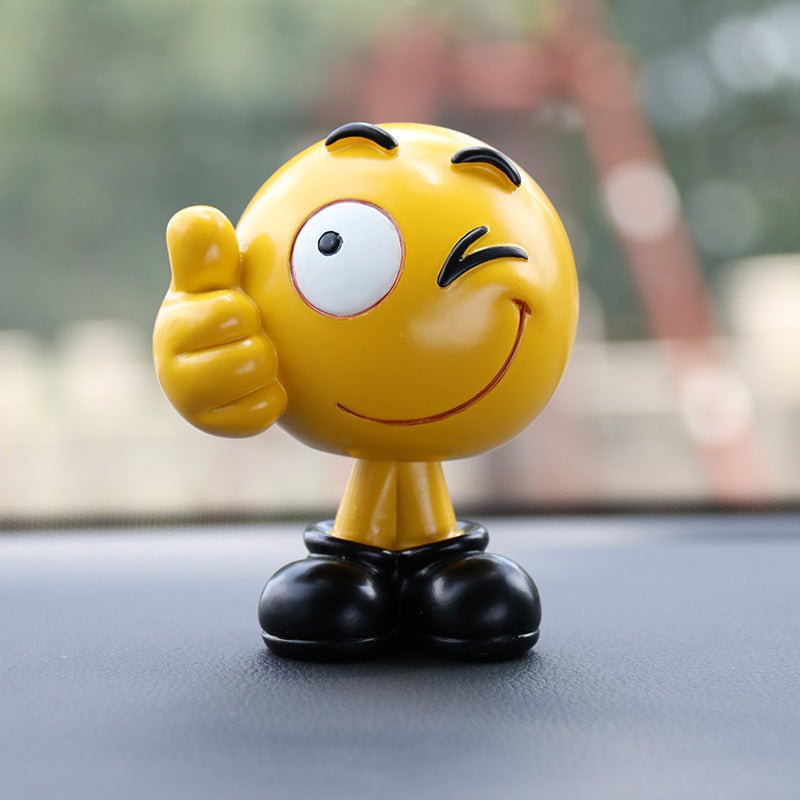 Emoji Shaking Head Doll - Fun Car Interior DecorationVehicle Dashboard AccessoriesNormanharvey