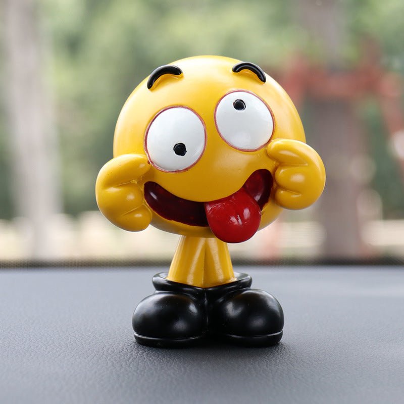 Emoji Shaking Head Doll - Fun Car Interior DecorationVehicle Dashboard AccessoriesNormanharvey