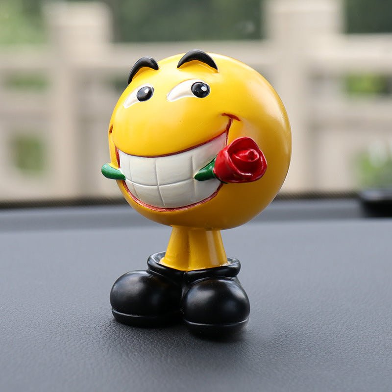 Emoji Shaking Head Doll - Fun Car Interior DecorationVehicle Dashboard AccessoriesNormanharvey