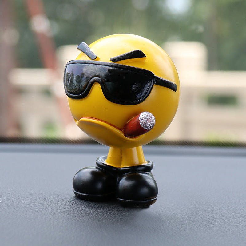 Emoji Shaking Head Doll - Fun Car Interior DecorationVehicle Dashboard AccessoriesNormanharvey