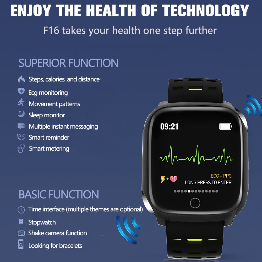 F16 Smart Watch - Fitness Tracker, Health Monitoring, Bluetooth SmartwatchWatchesNormanharvey