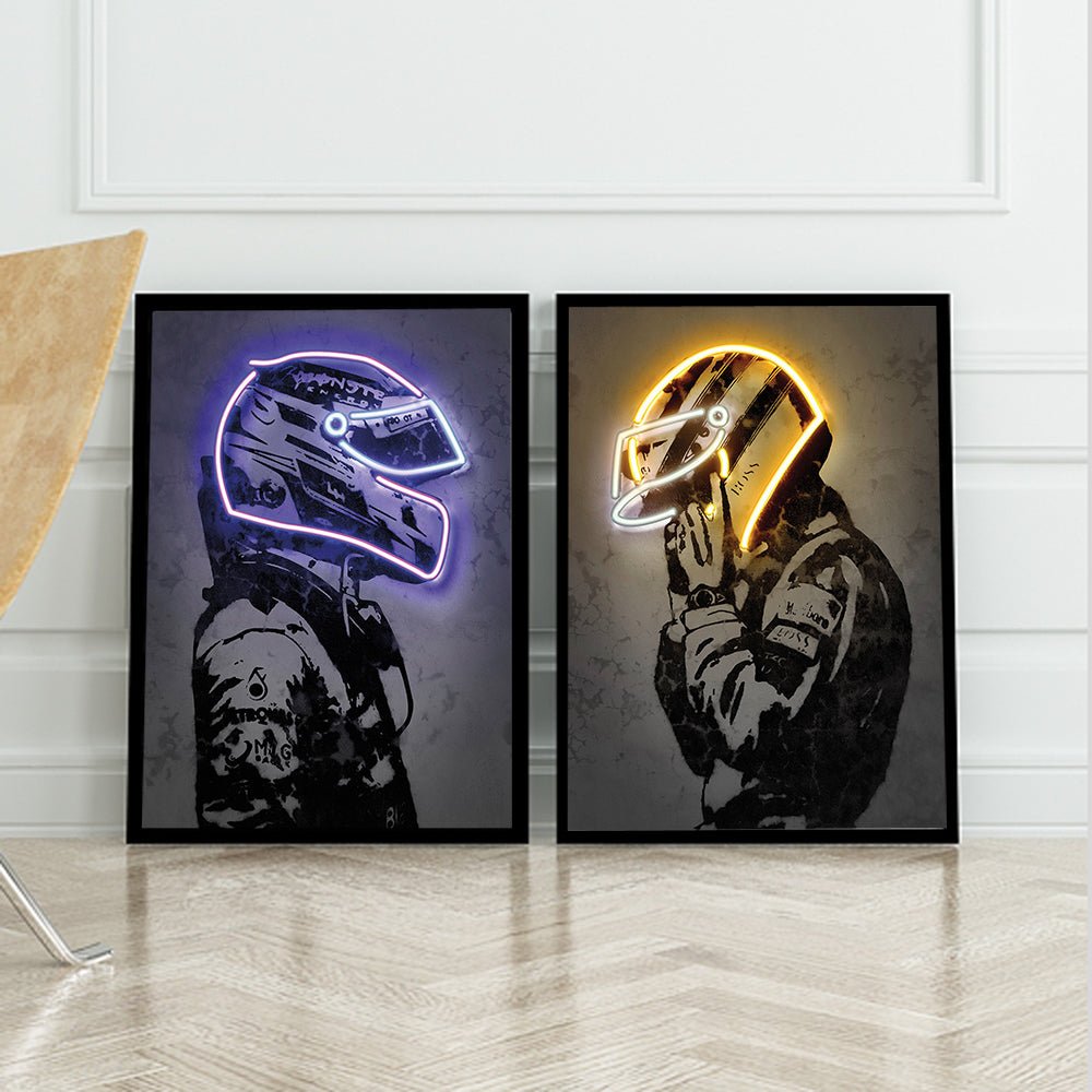 FastFlash™ - Neon Hue Racer CanvasPosters, Prints, & Visual ArtworkNormanharvey