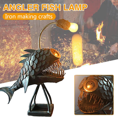 Fish Art Lamp: Artisan - Crafted, Flexible, Rustic FinishLightingNormanharvey