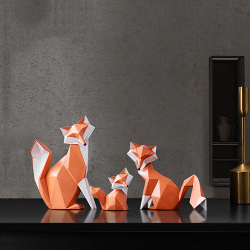 Geometric Resin Fox - Stylish Desktop DecorSculptures & StatuesNormanharvey