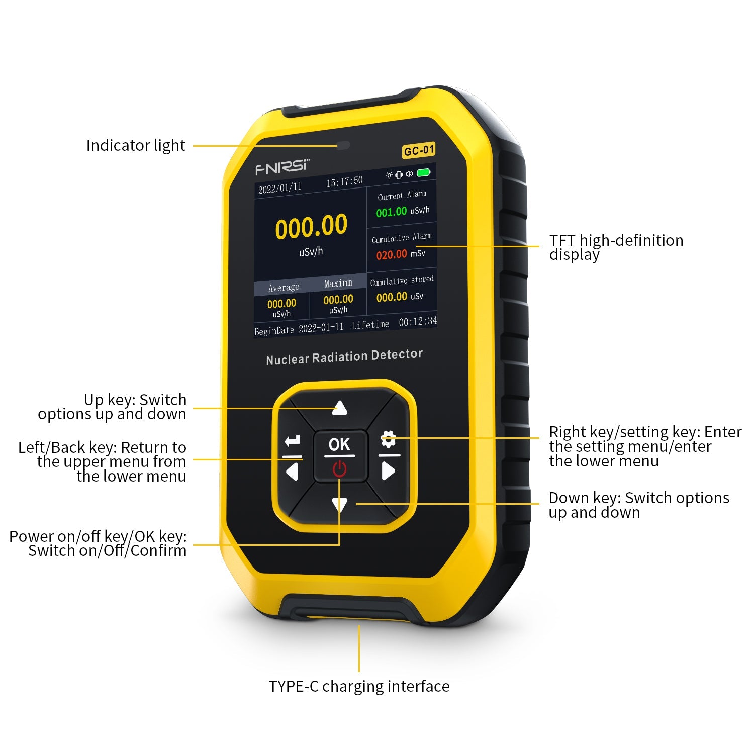 IonShield™ 1100 - Advanced Radiation Monitoring Tool, Personal Dose Alarm, Geiger CounterMedical InstrumentsNormanharvey