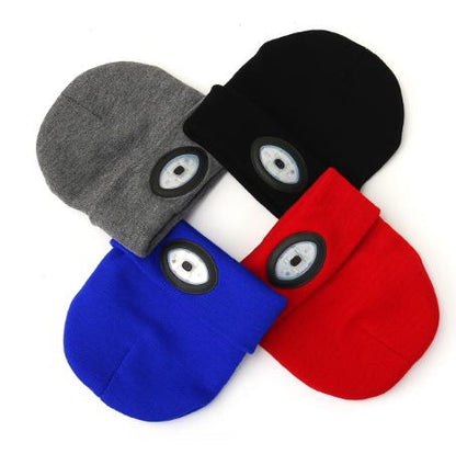 LED Beanie Hat: Built - in 6 - LED Handsfree Headlight, USB RechargeableTorchNormanharvey