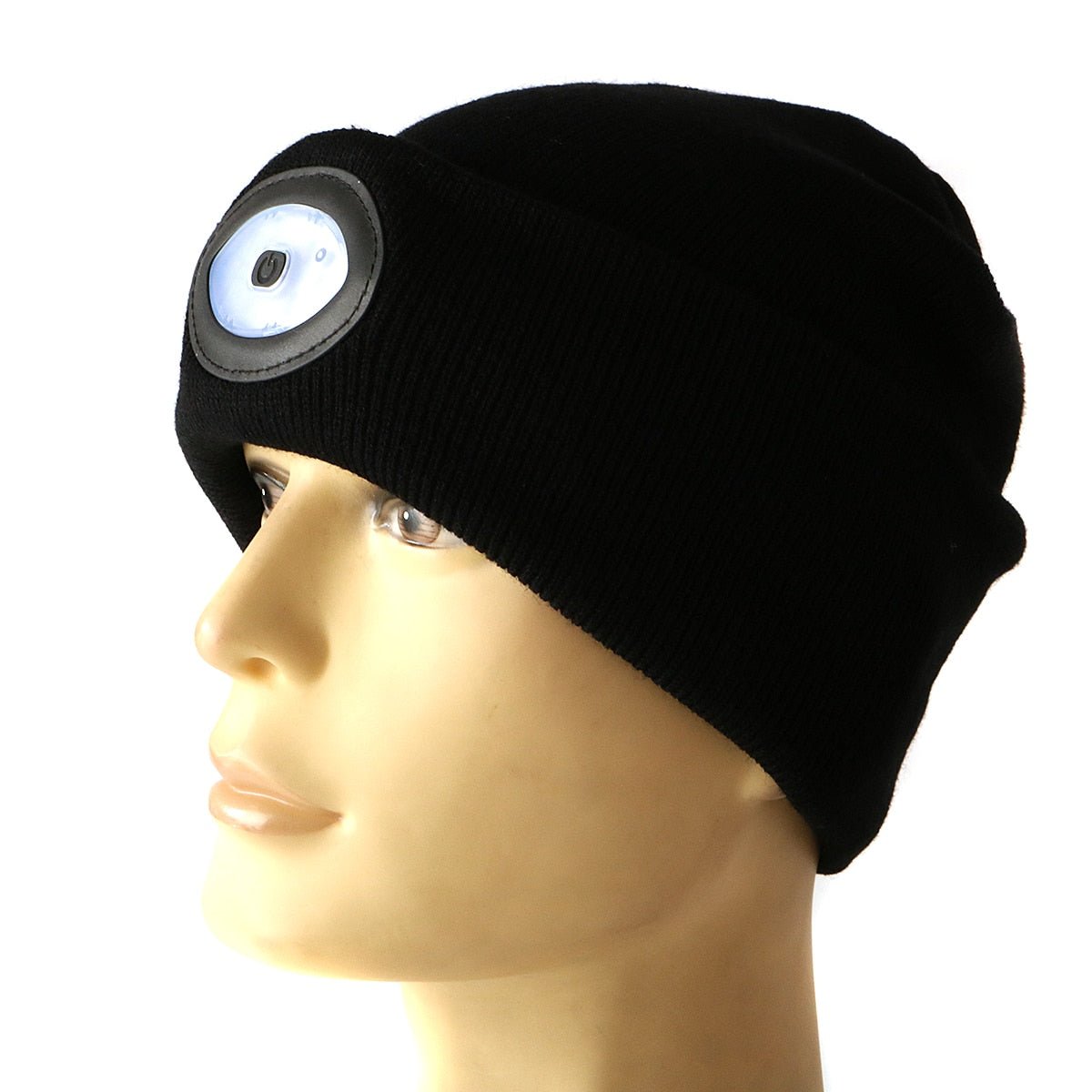 LED Beanie Hat: Built - in 6 - LED Handsfree Headlight, USB RechargeableTorchNormanharvey