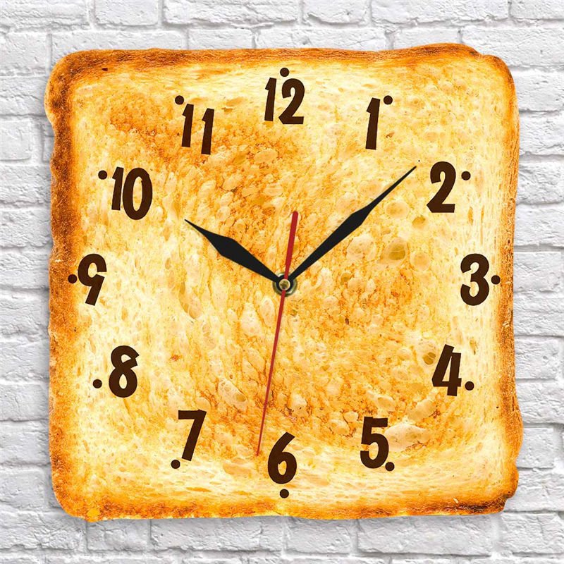 Mr Toast™ Realistic Baked Bread Modern Wall ClockWall ClocksNormanharvey