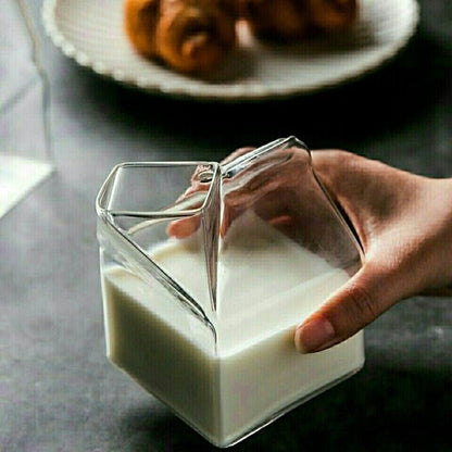 Portable Milk Container - Square Heat - Treated Glass Milk Box Cup for Versatile UseMilkNormanharvey