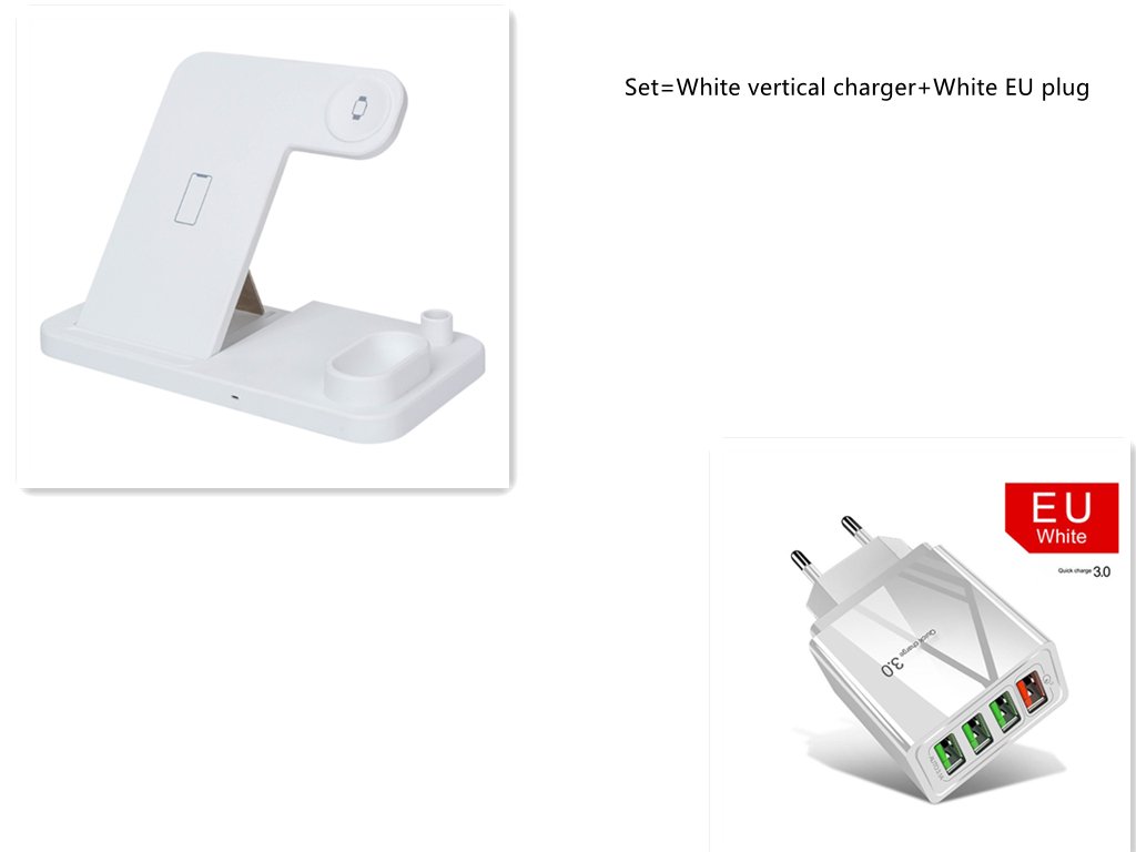 Qi - Certified 4 - in - 1 Wireless Charging Station: Adjustable, Foldable DesignPower Adapters & ChargersNormanharvey