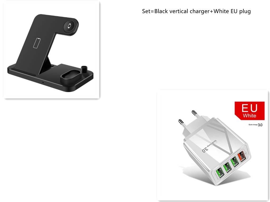 Qi - Certified 4 - in - 1 Wireless Charging Station: Adjustable, Foldable DesignPower Adapters & ChargersNormanharvey