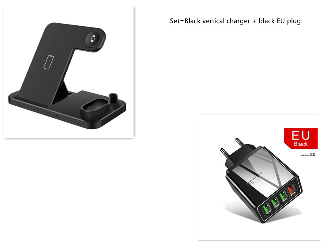 Qi - Certified 4 - in - 1 Wireless Charging Station: Adjustable, Foldable DesignPower Adapters & ChargersNormanharvey