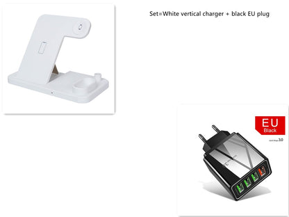 Qi - Certified 4 - in - 1 Wireless Charging Station: Adjustable, Foldable DesignPower Adapters & ChargersNormanharvey