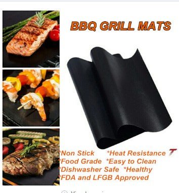 Reusable Non - stick Surface | BBQ Grill Mat SheetsOutdoor Grill Racks & ToppersNormanharvey