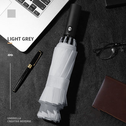 Revolutionary Reverse Umbrella with Reflective Safety Strip and TorchOutdoor Umbrella LightsNormanharvey