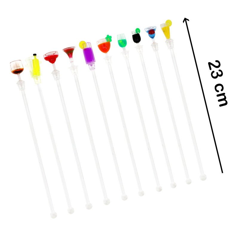 Set of 10 Cocktail Swizzle Sticks - Colourful Mixing and Stirring ToolsCocktail Shakers & ToolsNormanharvey