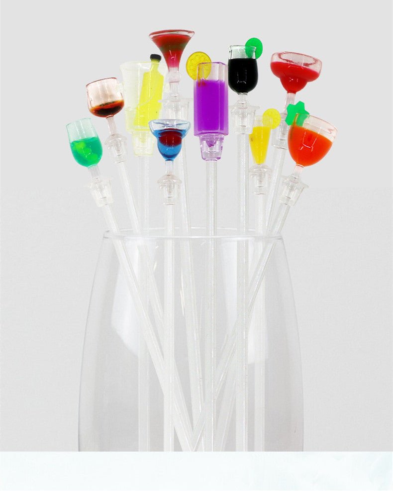 Set of 10 Cocktail Swizzle Sticks - Colourful Mixing and Stirring ToolsCocktail Shakers & ToolsNormanharvey