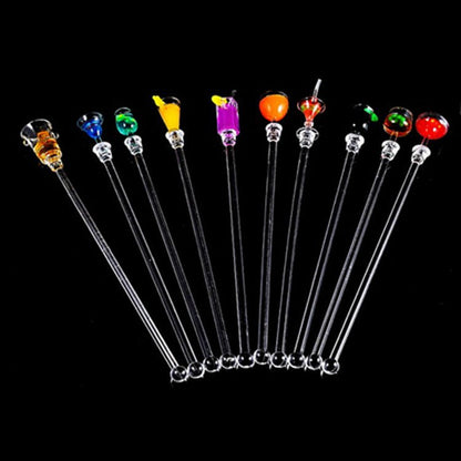 Set of 10 Cocktail Swizzle Sticks - Colourful Mixing and Stirring ToolsCocktail Shakers & ToolsNormanharvey