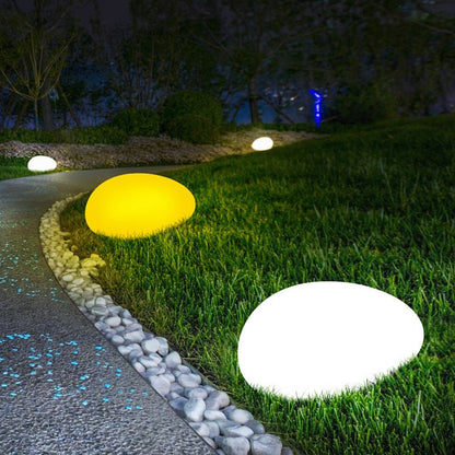 Solar Light Stone LED grass lamp LuminaGlow™ 16 - Colour LED Solar LampOutdoor Umbrella LightsNormanharvey