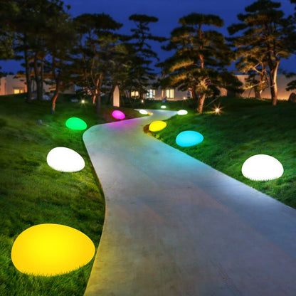 Solar Light Stone LED grass lamp LuminaGlow™ 16 - Colour LED Solar LampOutdoor Umbrella LightsNormanharvey