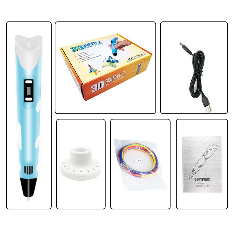 The Factory Directly Supplies The Second Generation 3D Printing Pen 3D Pen Children'S Three - Dimensional Painting Pen Children'S Gift UsbAir MattressesNormanharvey