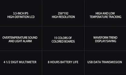 TOOLTOP ET15S Professional Thermal Imager 256x192 IR Sensor 3.5Inch 19999 Counts Digital Multimeter for PCB Floor HVAC RepairElectrical Testing ToolsNormanharvey