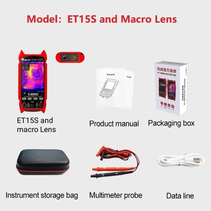 TOOLTOP ET15S Professional Thermal Imager 256x192 IR Sensor 3.5Inch 19999 Counts Digital Multimeter for PCB Floor HVAC RepairElectrical Testing ToolsNormanharvey