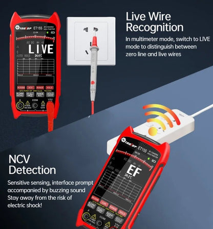 TOOLTOP ET15S Professional Thermal Imager 256x192 IR Sensor 3.5Inch 19999 Counts Digital Multimeter for PCB Floor HVAC RepairElectrical Testing ToolsNormanharvey