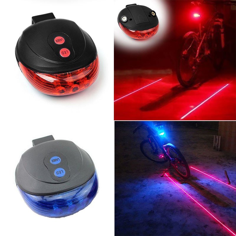 Ultra - Bright Bicycle Tail Light with LED and Laser ComboSport Safety Lights & ReflectorsNormanharvey