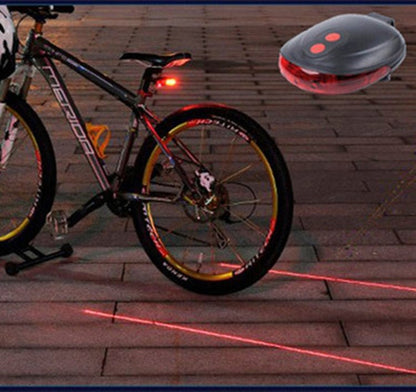 Ultra - Bright Bicycle Tail Light with LED and Laser ComboSport Safety Lights & ReflectorsNormanharvey