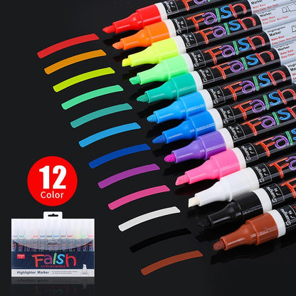 Ultra - Bright Fluorescent Pen Set: Quick Drying, 12 ColorsPen & Pencil SetsNormanharvey