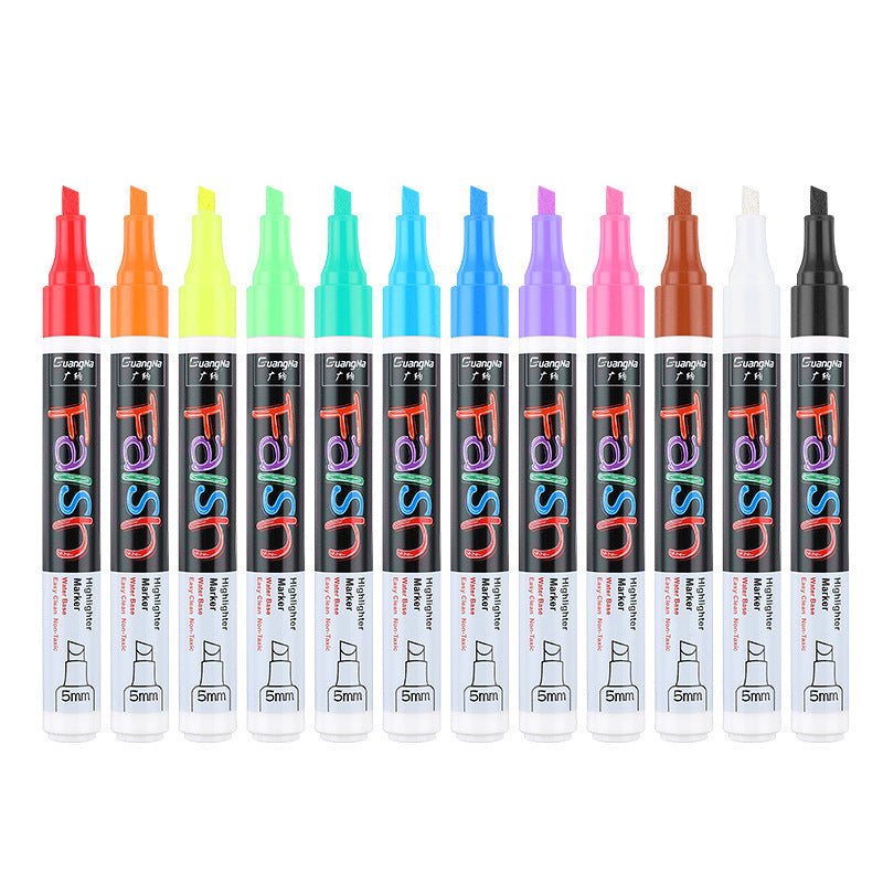 Ultra - Bright Fluorescent Pen Set: Quick Drying, 12 ColorsPen & Pencil SetsNormanharvey