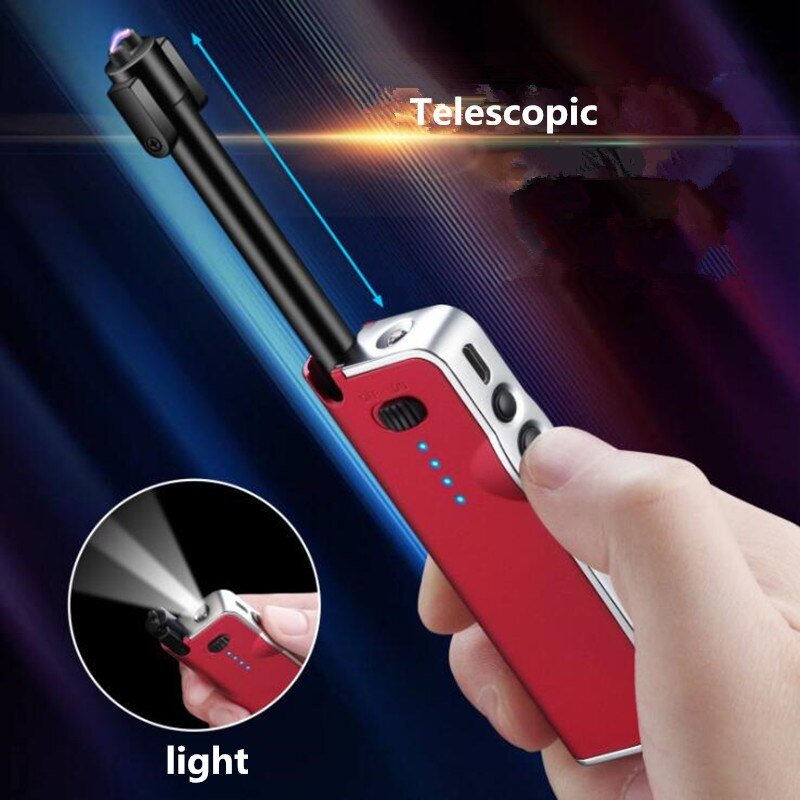 USB Arc Lighter - Rechargeable Telescopic Plasma with Inbuilt LED TorchLighters & MatchesNormanharvey