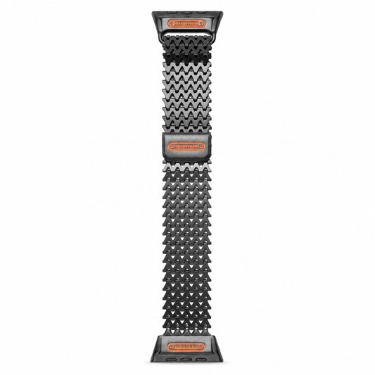 Black W-link metal band with magnetic clasp for Apple Watch, band only