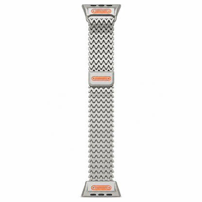 Titanium Color W-link metal band with magnetic clasp for Apple Watch, band only