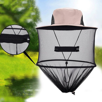 Wide Brim Adjustable Sun Hat with Mosquito Netting for OutdoorsMosquito Nets & Insect ScreensNormanharvey